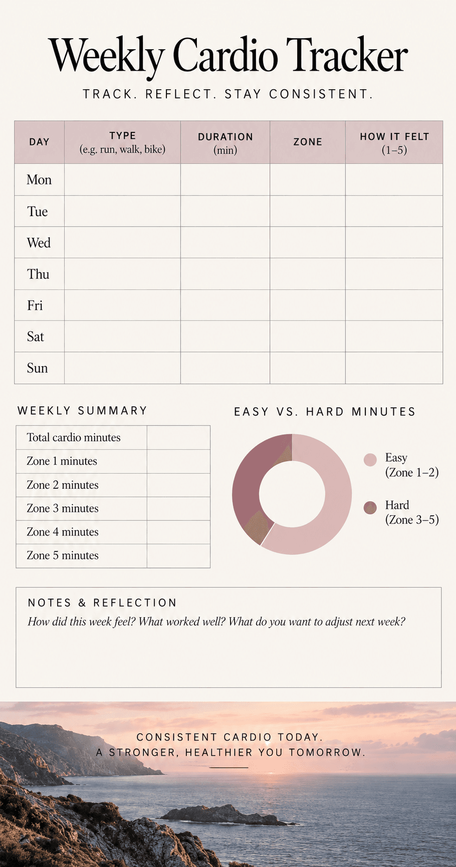 Weekly Cardio Tracker