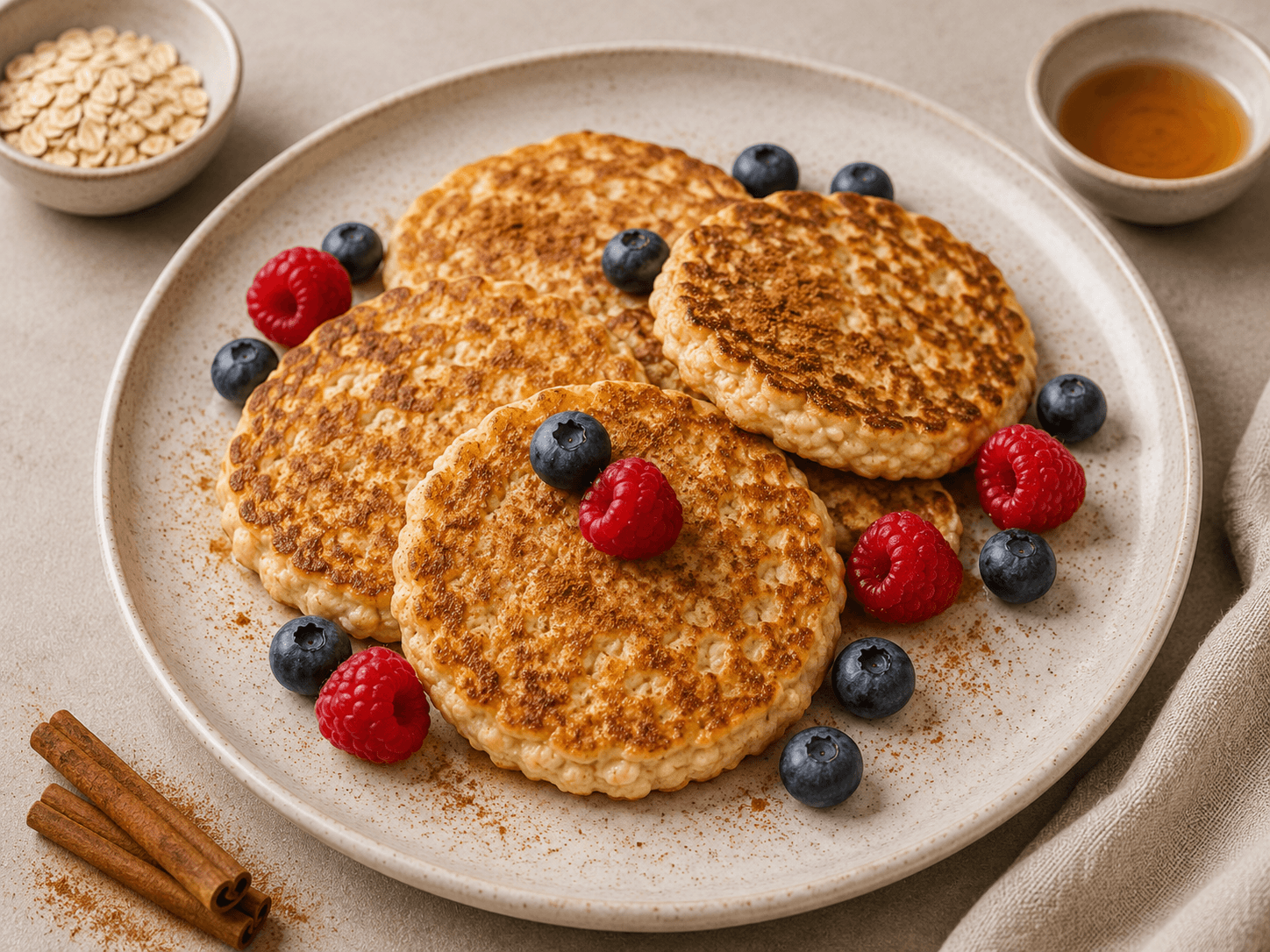 Cottage Cheese Pancakes with Cinnamon