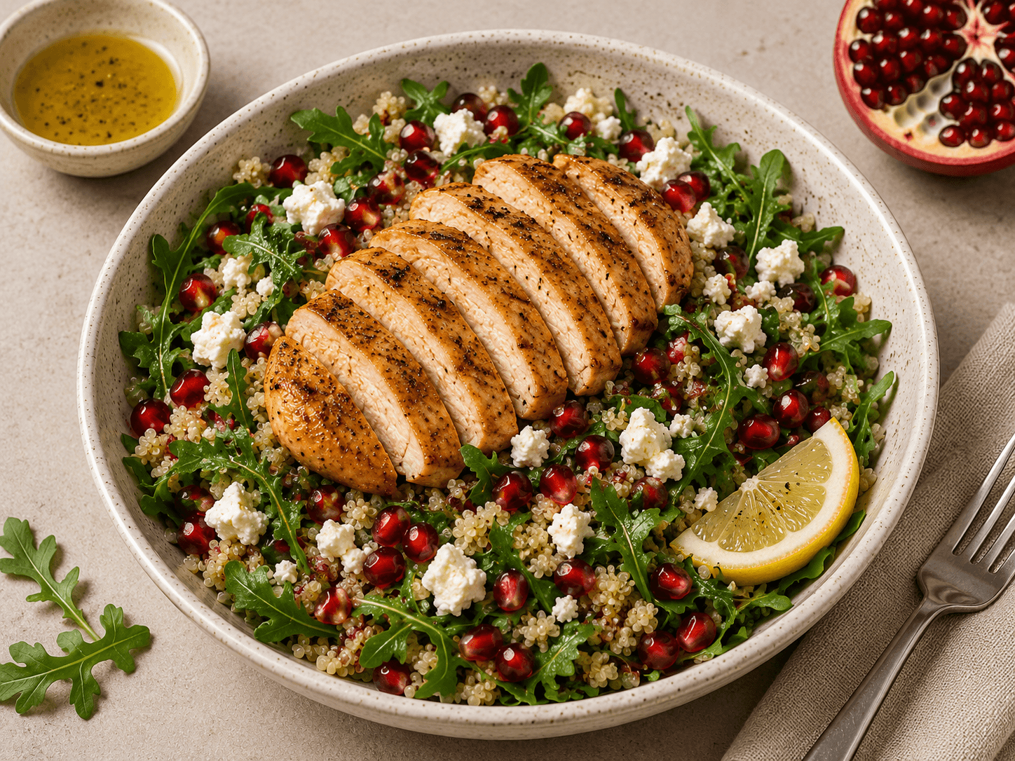 Chicken Quinoa Bowl with Pomegranate